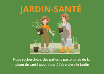 le JARDIN SANTÉ recherche des PATIENTS PARTENAIRES 