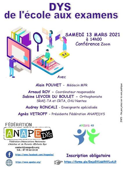 Conférence DYS - De l'école aux examens