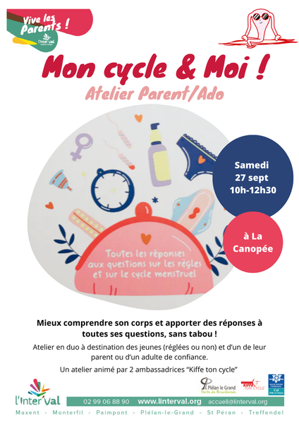 Atelier parent/Ado "Mon cycle et moi"