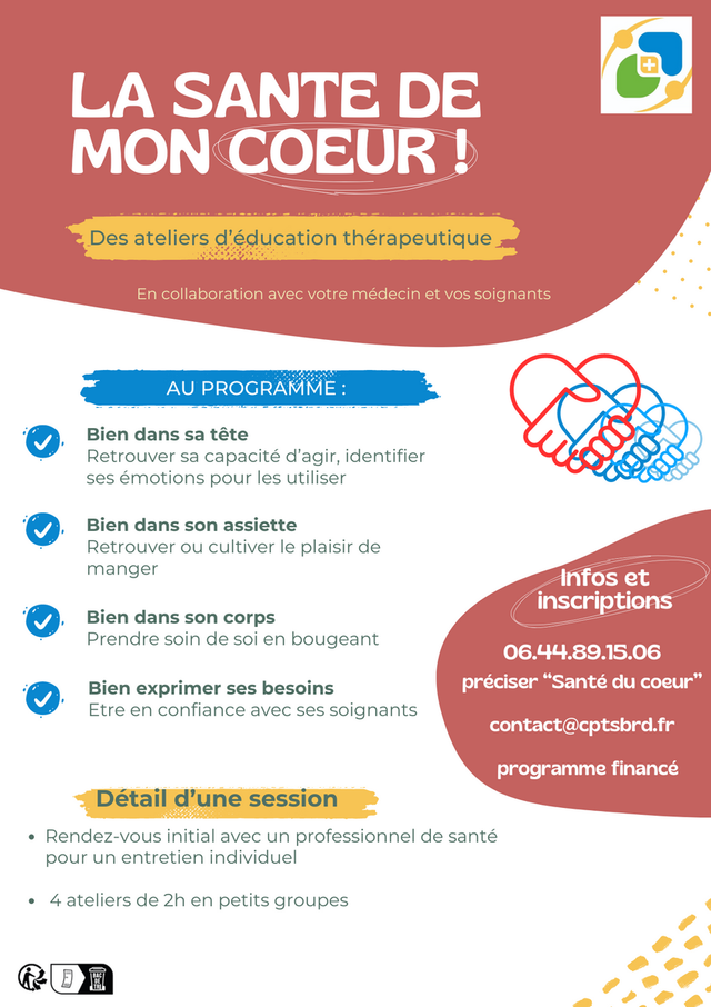 La santé de mon coeur, un programme d'ETP à Combourg