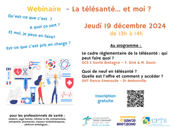 Webinaire "La télésanté...et moi?"